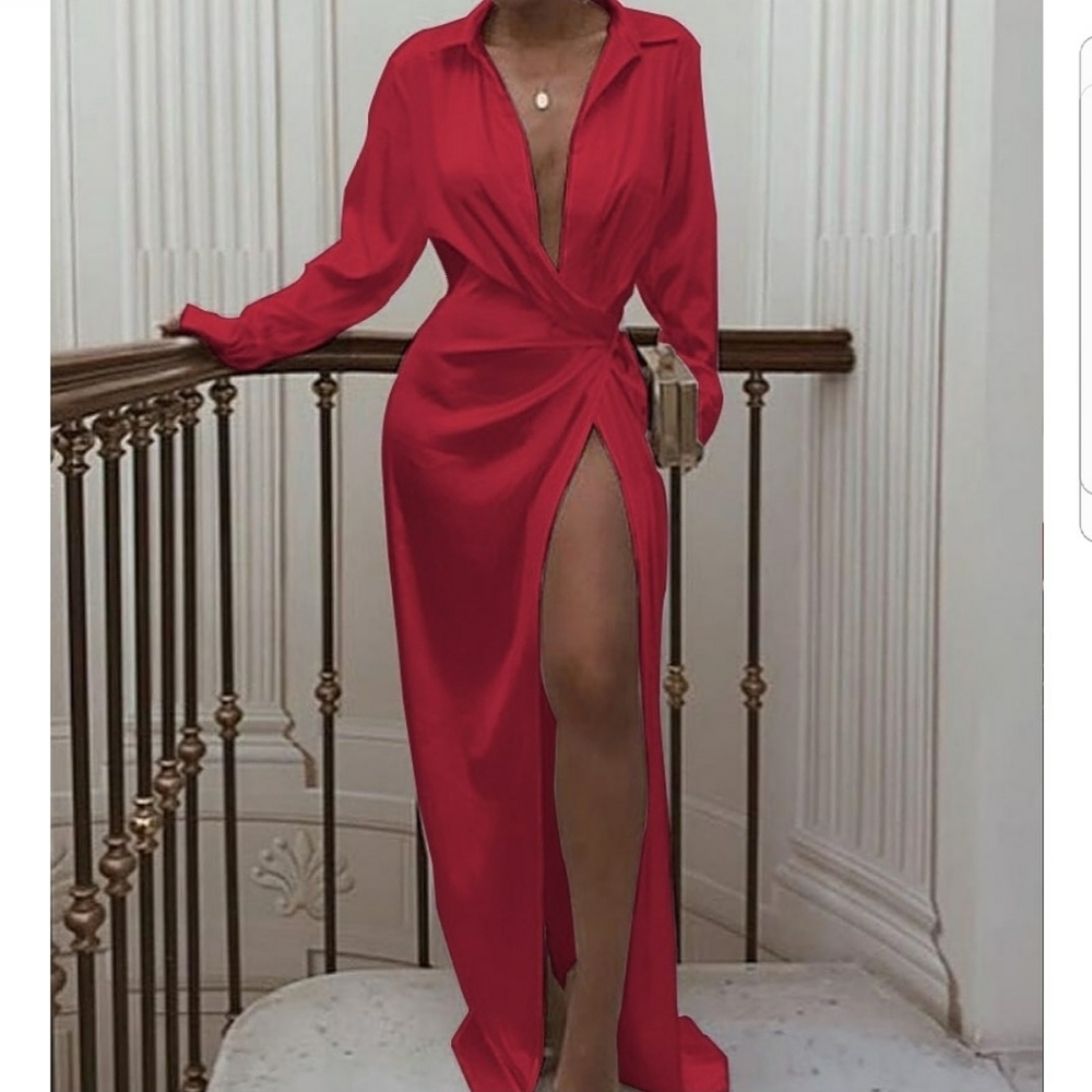 COPY - Solid twisted shirt dress